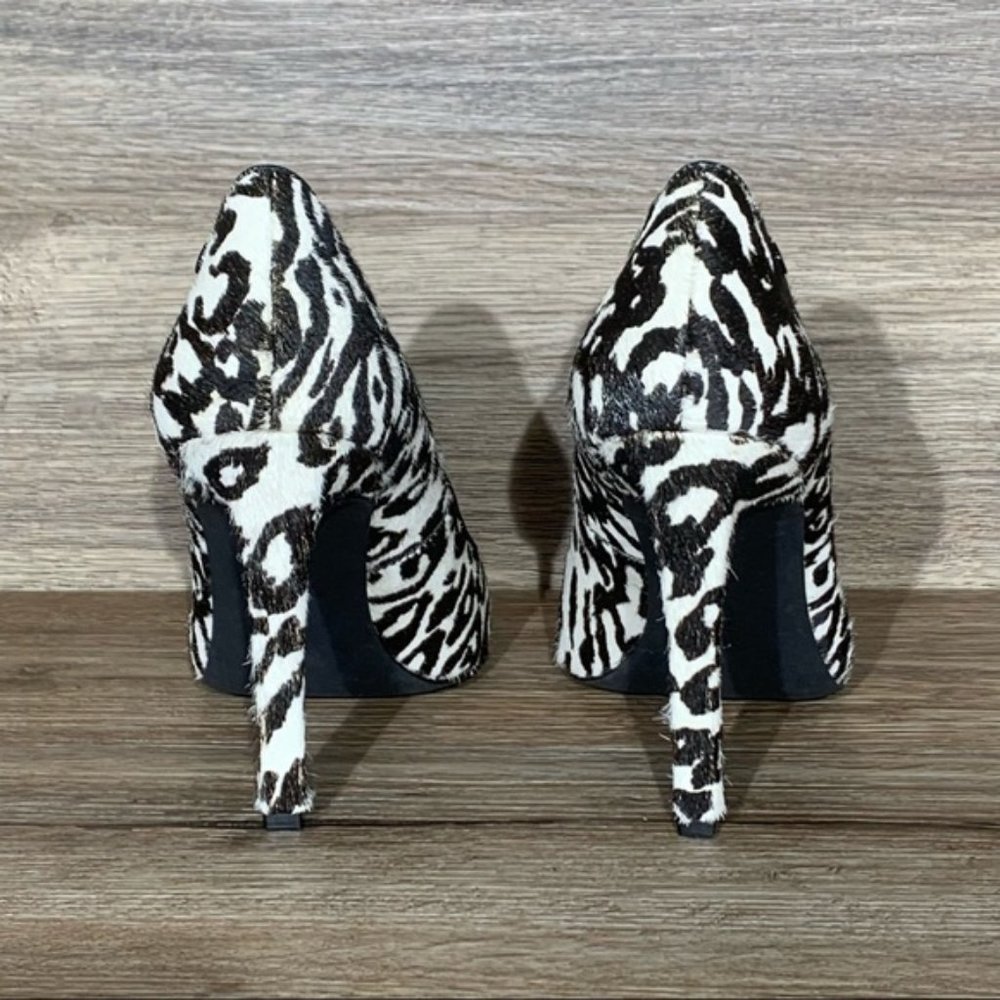 Calvin Klein Brady Calf Hair Black/Off-White Pump - Picture 6 of 8